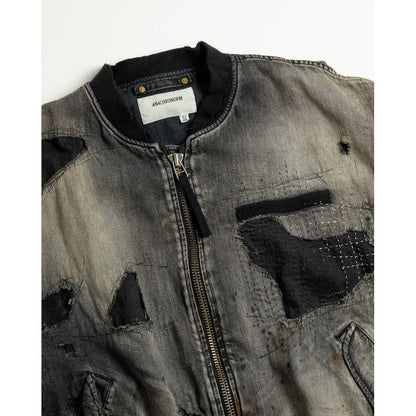 ANACHRONORMAN396-R HARD REMAKED DUAL DENIM MA-1 BLACK (REMAKE)