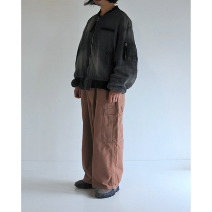 ANACHRONORM AN396-W AGING DUAL DENIM MA-1 BLACK (AGING)