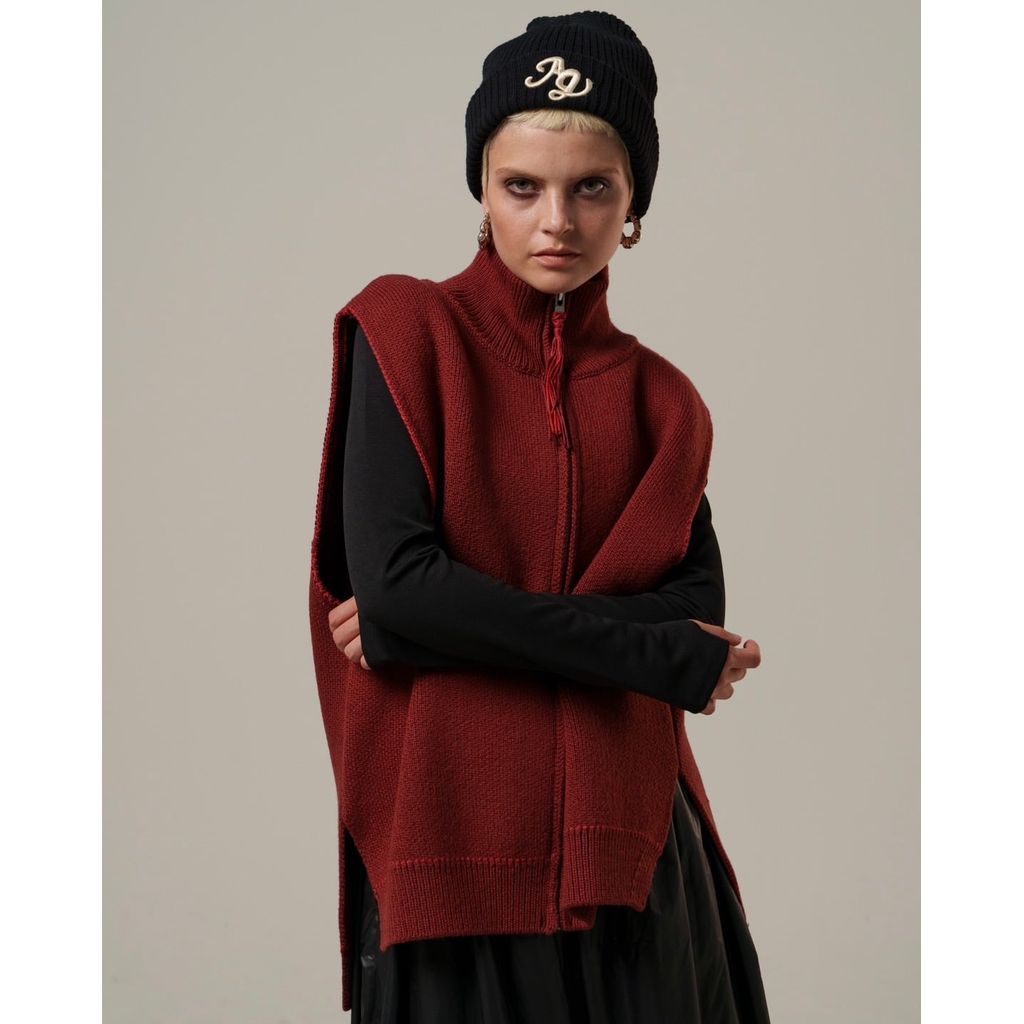 AMBERGLEAM Fringe knit Vest