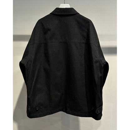 COMME des GARCONS HOMME COTTON WOOL SARGE ZIP JACKET（BLACK）