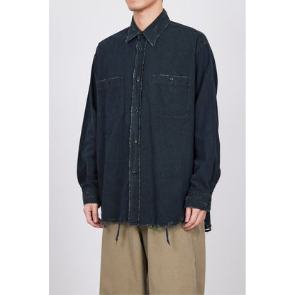 MARKA ORGANIC COTTON CHAMBRAY DAMAGE SHIRT