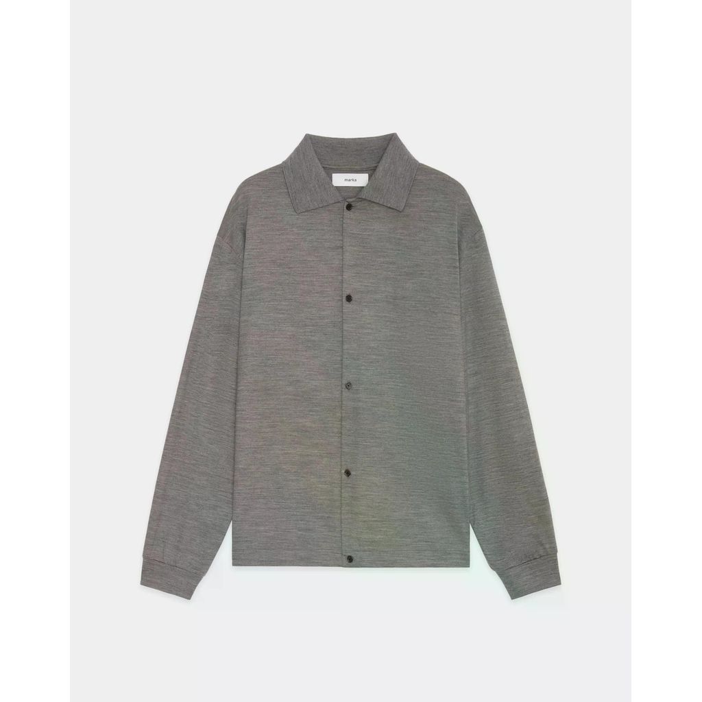marka  Super 100s Washable Wool Jersey / Shirt Cardigan