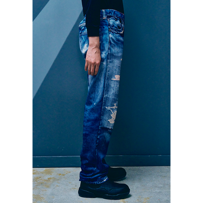 TALKING ABOUT THE ABSTRACTION DENIM PRINT STRIGHT PT