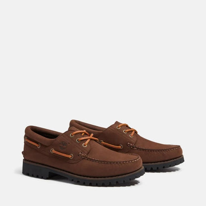 Timberland スリーアイ(3eye) ラグ ハンドソーン ボート シューズ メンズ (ダークブラウン）
