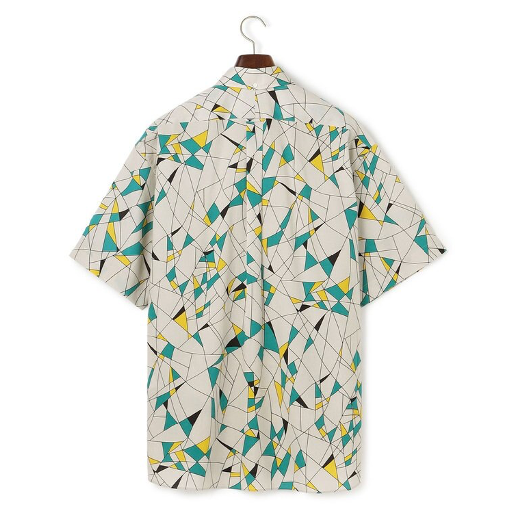 J.PRESS ORIGINALS Vintage Print Half Sleeve Shirt / B.D. / Baggy-Fit
