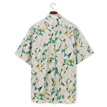 J.PRESS ORIGINALS Vintage Print Half Sleeve Shirt / B.D. / Baggy-Fit