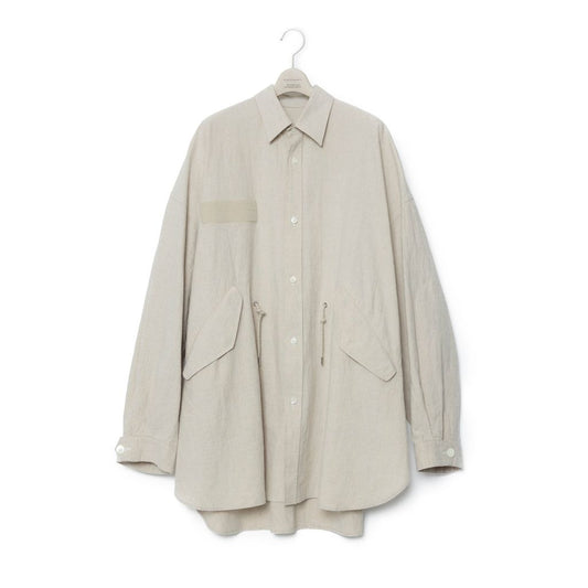 FUMITO GANRYU M-51 Linen Shirt Jk - Beige