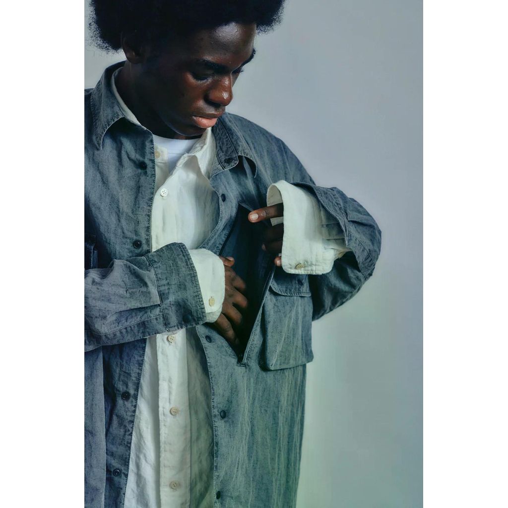 is-ness Pigment-Dyed long-Sleeve Shirt
