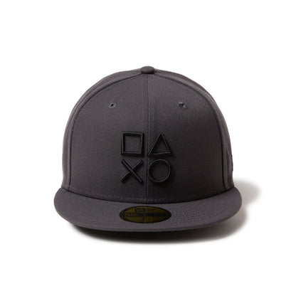 NEW ERA 59FIFTY PlayStation シェイプス ロゴ ダークグラファイト