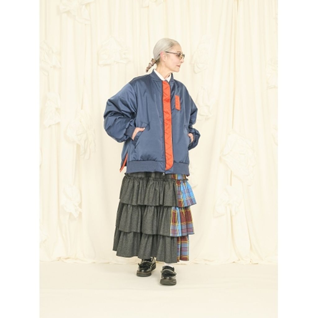 THOMAS MAGPIE Herringbone ×Check Skirt 2254607