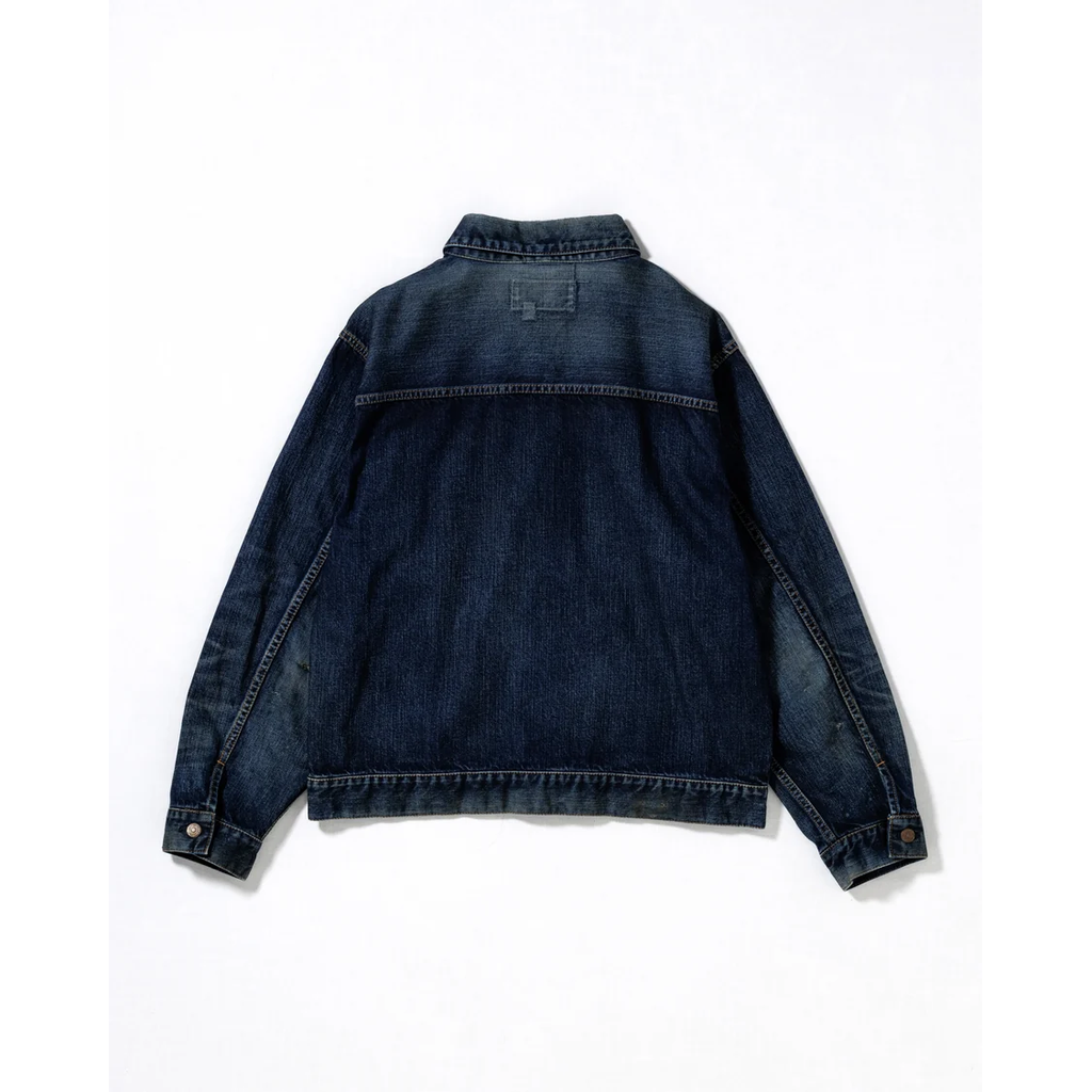 ANACHRONORM DAMAGED DENIM JACKET DARK INDIGO
