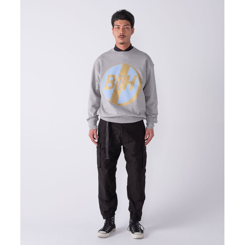 BEDWIN & THE HEARTBREAKERS L/S PRINTED C-NECK SWEAT "WOBBLE"