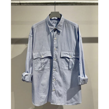 PORTER CLASSIC ROLL UP STRIPE SHIRT