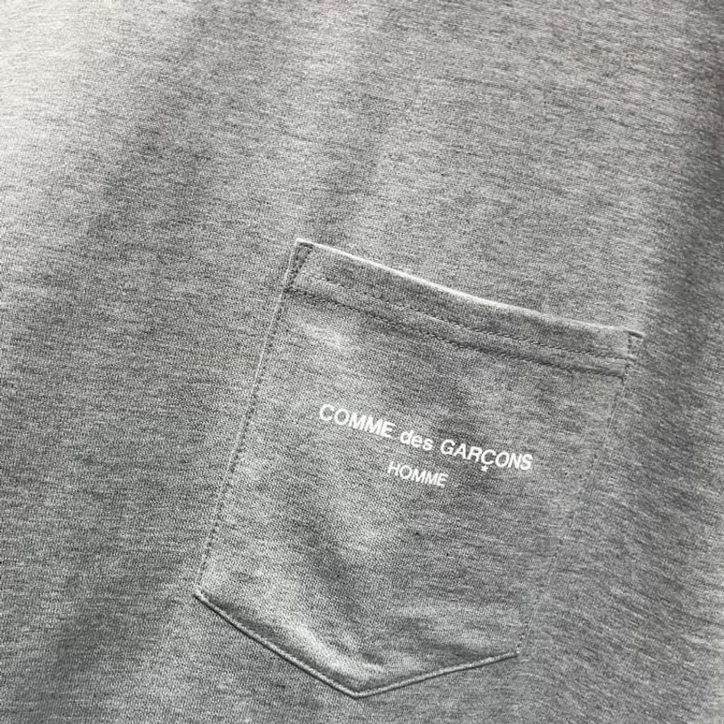 COMME des GARCONS HOMME COMME des GARCONS HOMME LOGO LONG SLEEVE TEE （GRAY）