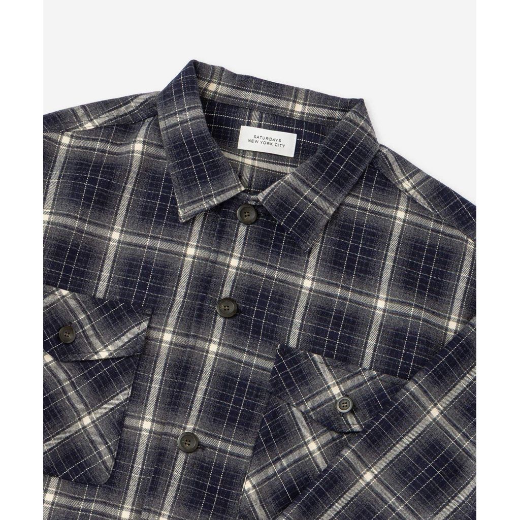 SATURDAYS NEW YORK CITY Marco Ombre Check CPO Shirt