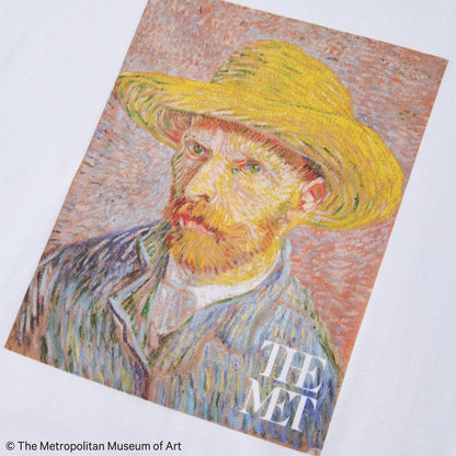 NEW ERA  半袖 コットン Tシャツ The Met フィンセント・ファン・ゴッホ ホワイト レギュラーフィット