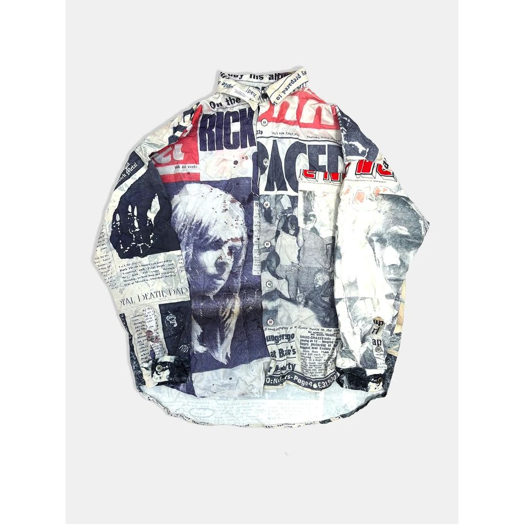 TALKING ABOUT THE ABSTRACTION NEWS PAPER SHIRTS 2627AW-SH-003