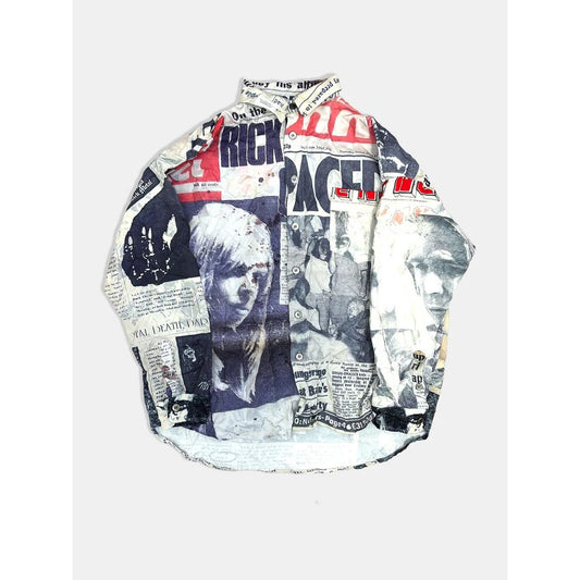 TALKING ABOUT THE ABSTRACTION NEWS PAPER SHIRTS 2627AW-SH-003