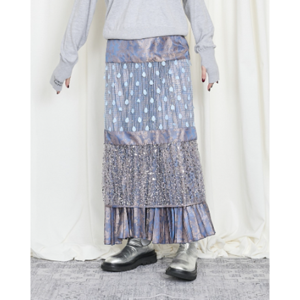 THOMAS MAGPIE Paisley pleats skirt