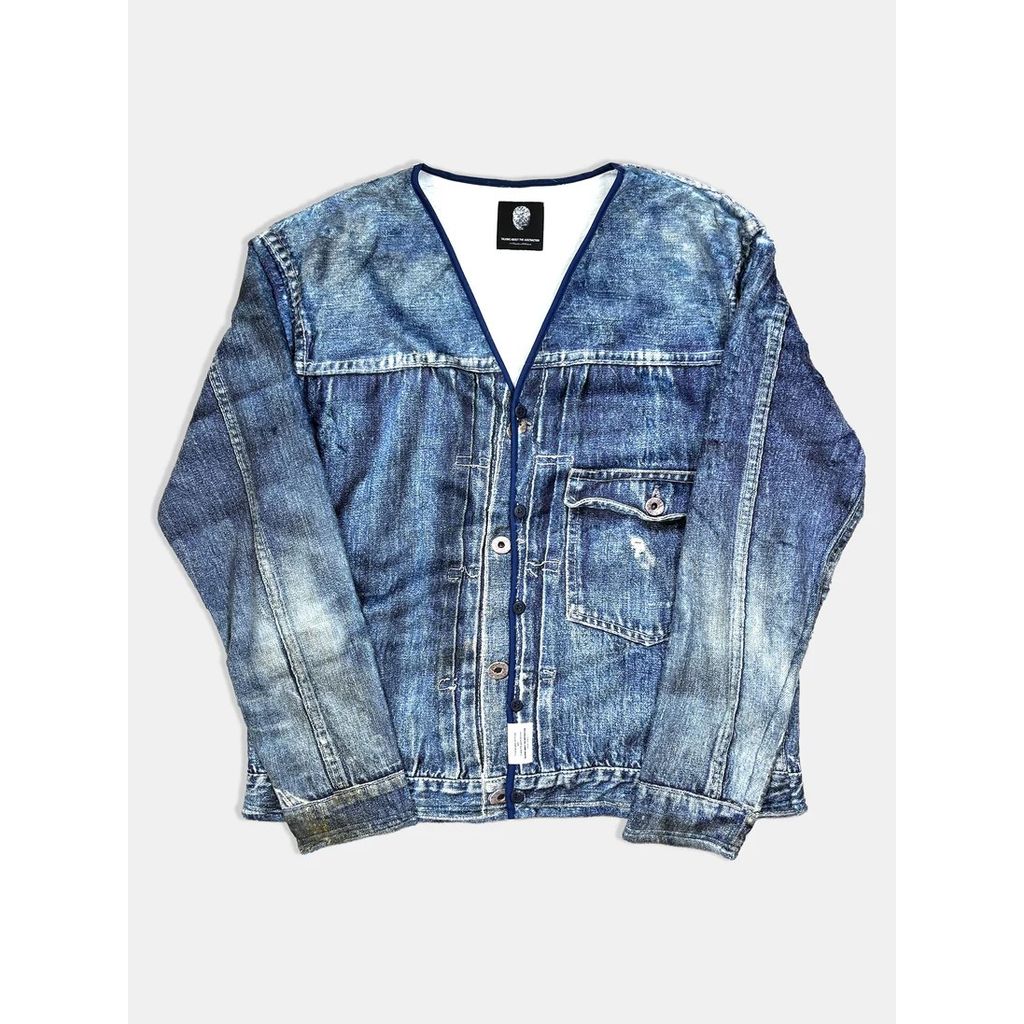 TALKING ABOUT THE ABSTRACTION TRANSFER FUR CARDIGAN SOUVENIR JACKET