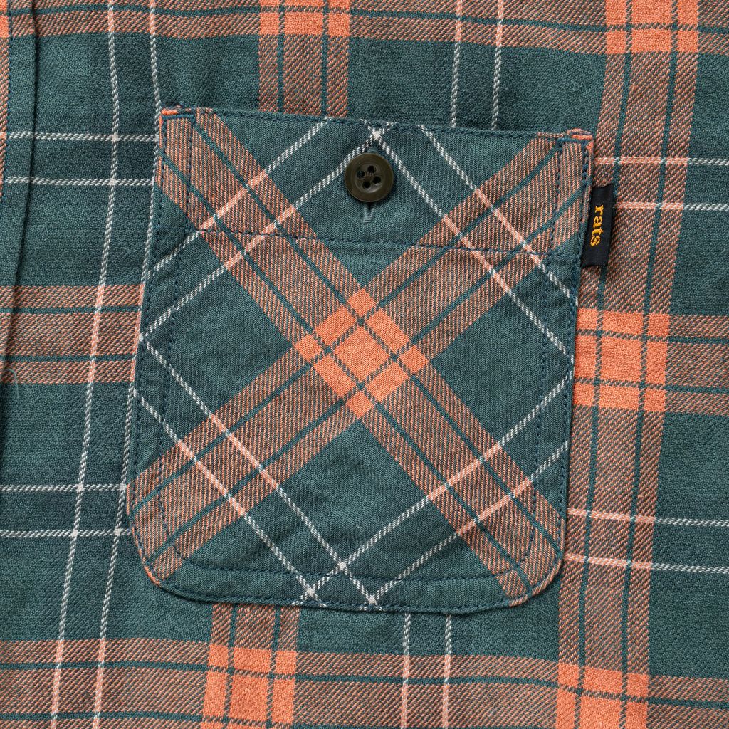 RATS COTTON LINEN CHECK SHIRT