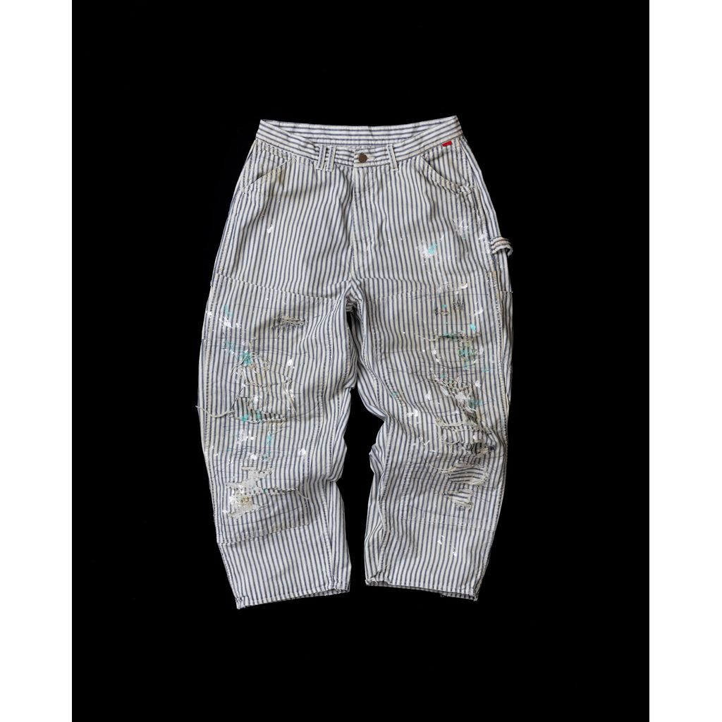 ANACHRONORM HICKORY REMAKED DOUBLEKNEE PAINTER PANTS HICKORY (REMAKE)