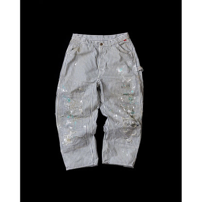 ANACHRONORM HICKORY REMAKED DOUBLEKNEE PAINTER PANTS HICKORY (REMAKE)