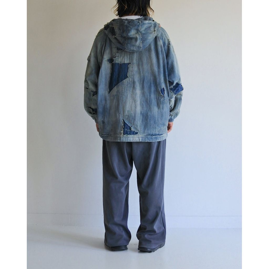 ANACHRONORM AN340-R DUAL DENIM REMAKED FULLZIP PARKA INDIGO