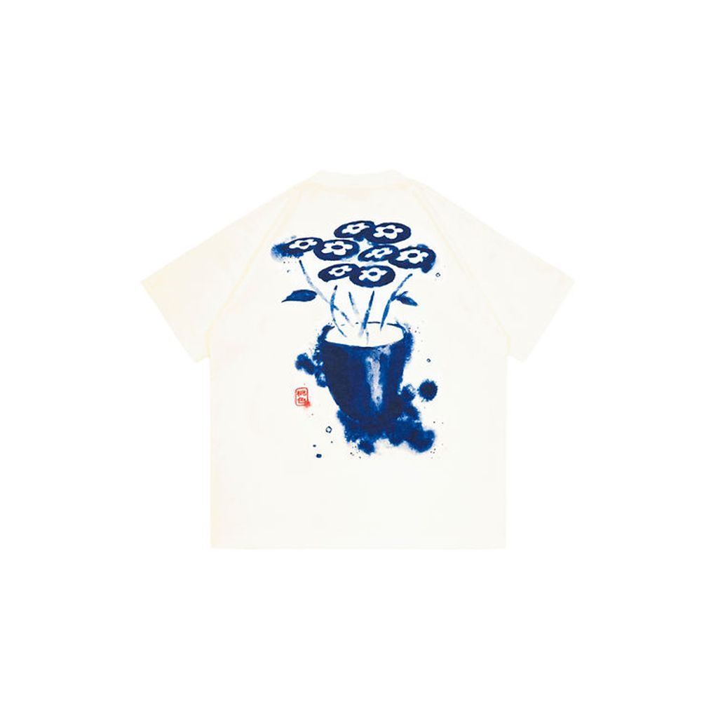 VANDY THE PINK Classic Flower Logo Water Paint Tee