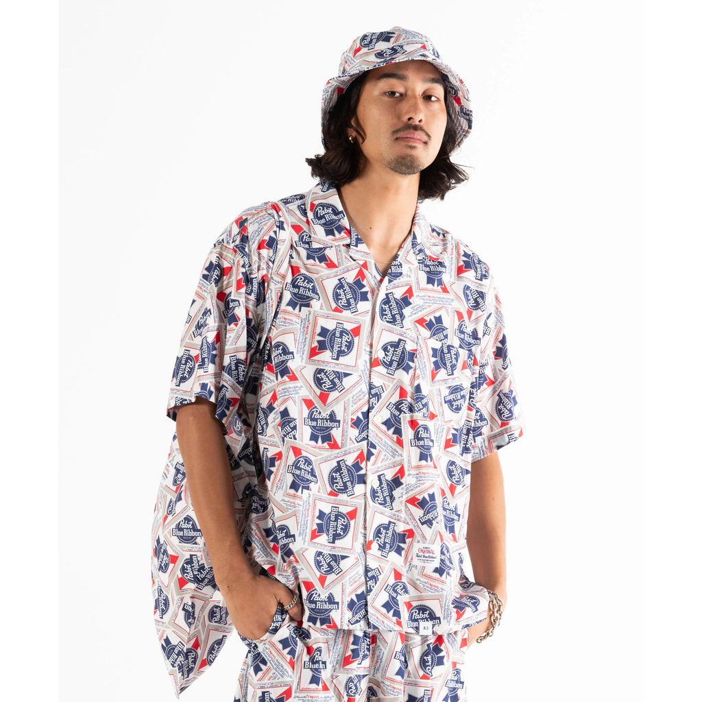 BEDWIN & THE HEARTBREAKERS Pabst Ex. S/S OPEN COLLAR SHIRT "COLIN"