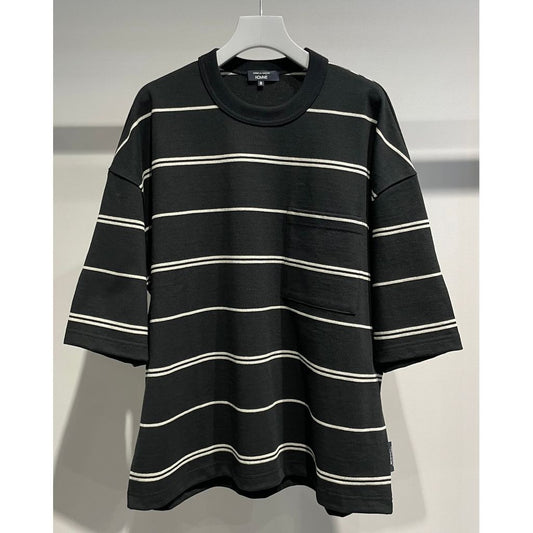 COMME des GARCONS HOMME COTTON BORDER POCKET TEE （BLACK）