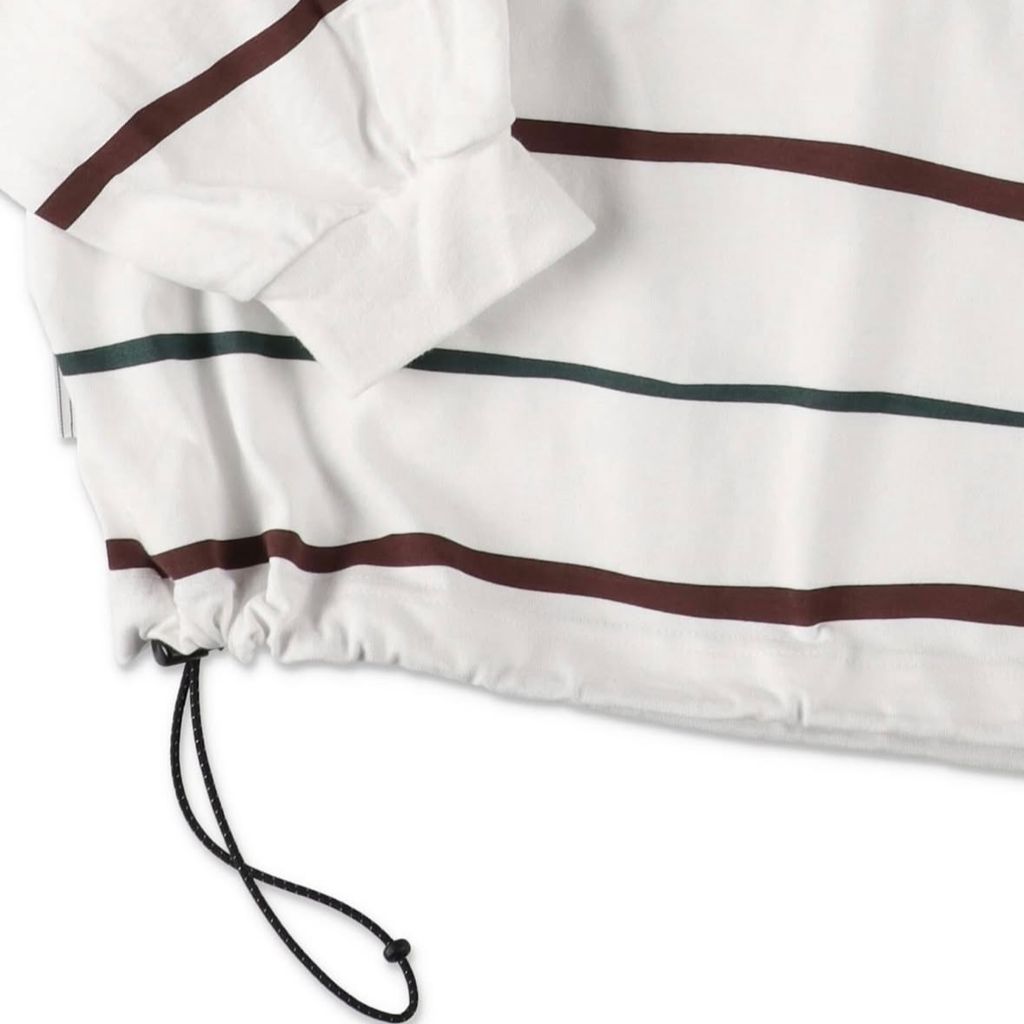 S.F.C SUPER BIG STRIPE  LS  TEE (W/DRAWSTRINGS)
