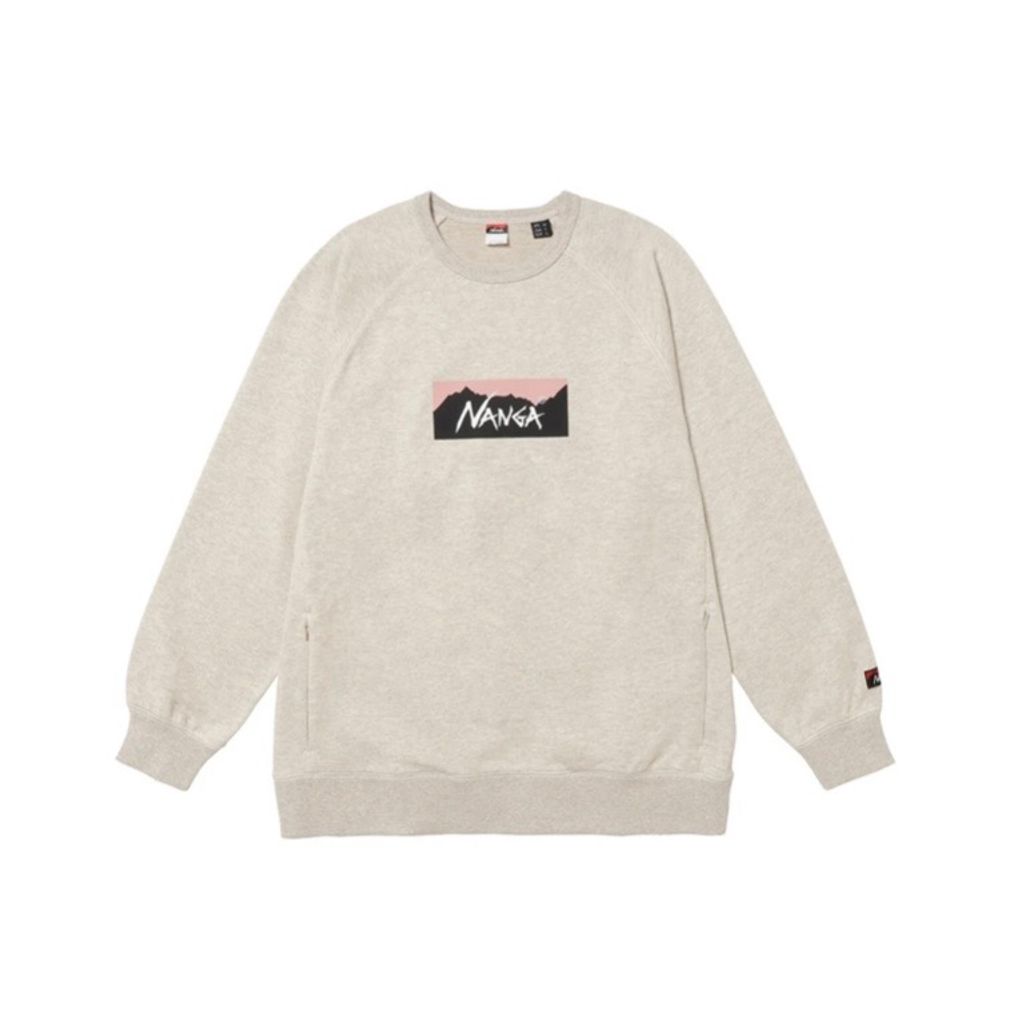 NANGA ECO HYBRID BOX LOGO SWEATSHIRT(UNISEX)