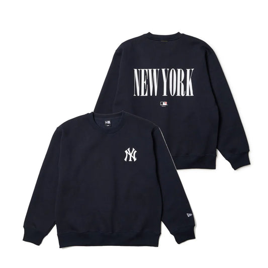 NEW ERA 裏毛 オーバーサイズド スウェット クルーネック Powered by GORO NAKATSUGAWA（MIN-NANO） ニューヨーク・ヤンキース ネイビー