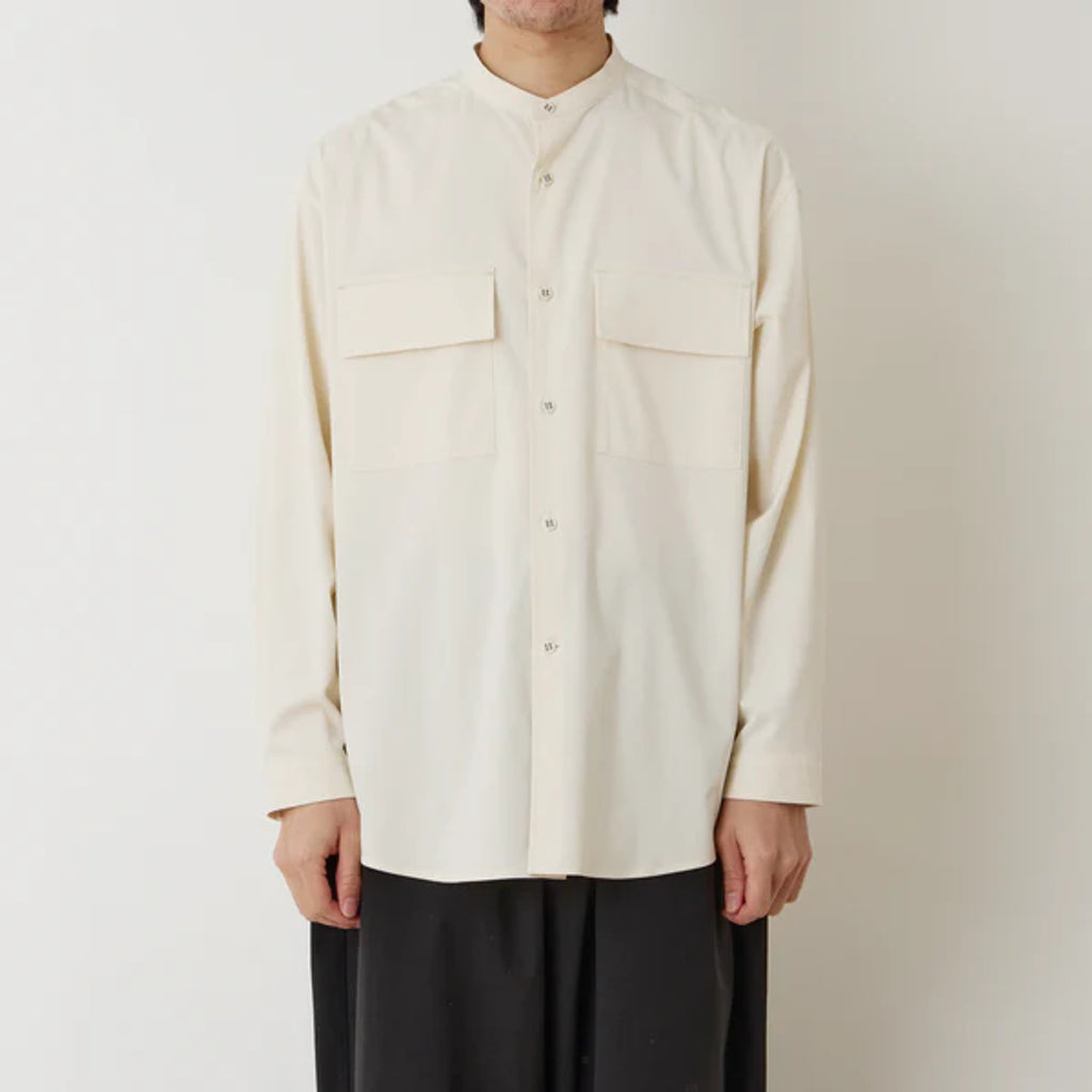 WHITE MOUNTAINEERING  BAND COLLAR SHIRT