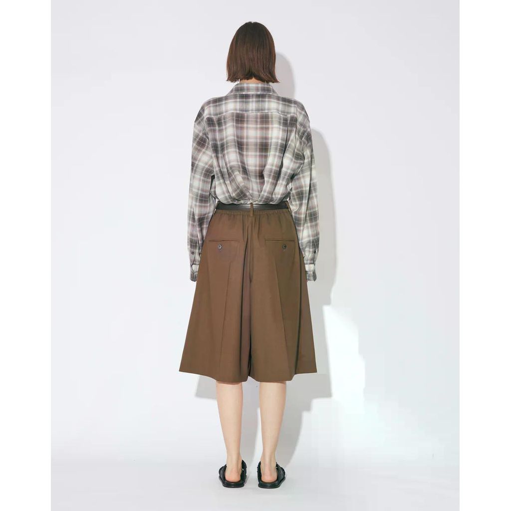 beautiful people  high twist gabardine three tuck shorts