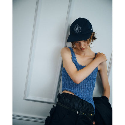 NICK GEAR Hand Stitch Flower Cap