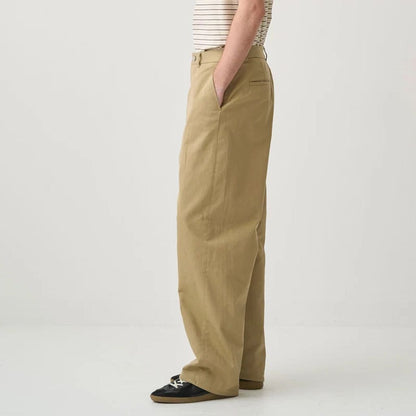 ORCIVAL OR-E0301MRD-R Men's Cotton Dry Twill Wide Curve Pants 26aw