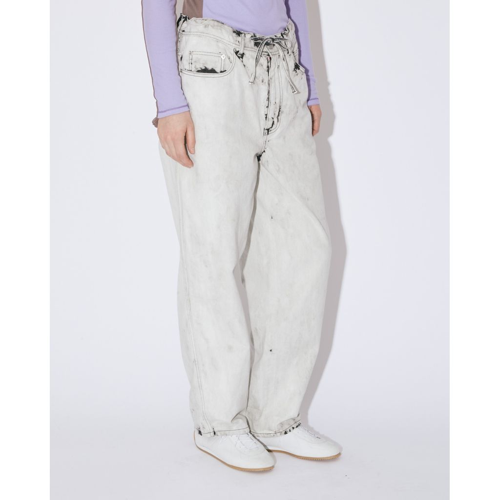 beautiful people left hand twill carved denim pants