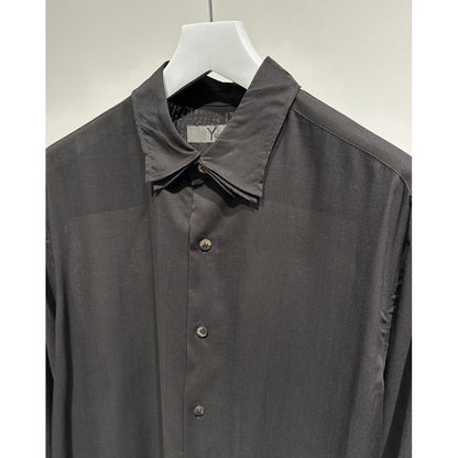 Y's for men CELLULOSE LAWN LAYERED COLLAR SHIRT