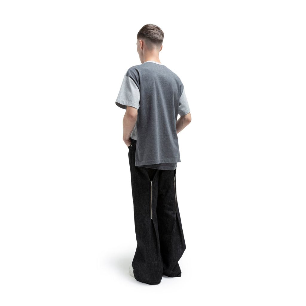 FUMITO GANRYU Red Label  Mantle Tee B - Heather Gr X Dark Heather Gr