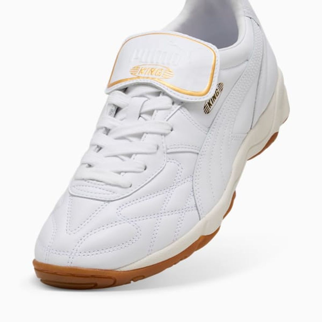 PUMA メンズ キング インドア スニーカー(PUMA White-Frosted Ivory)