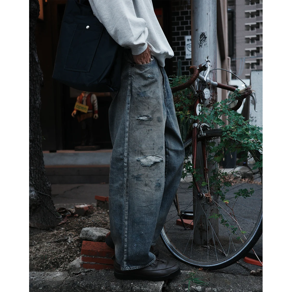 ANACHRONORM REMAKED WIDE 5P DENIM PANTS LIGHT INDIGO