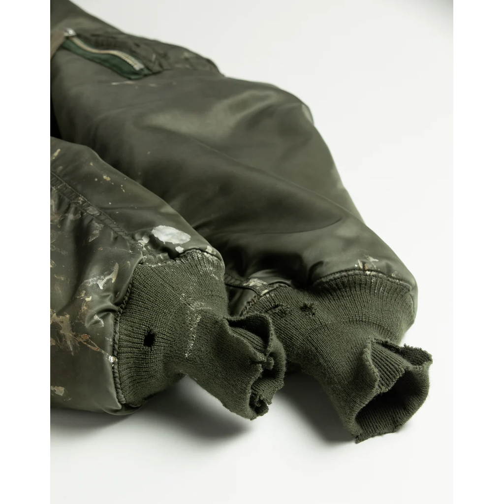 ANACHRONORM AN395 DIRTY NYLON MA-1 OLIVE