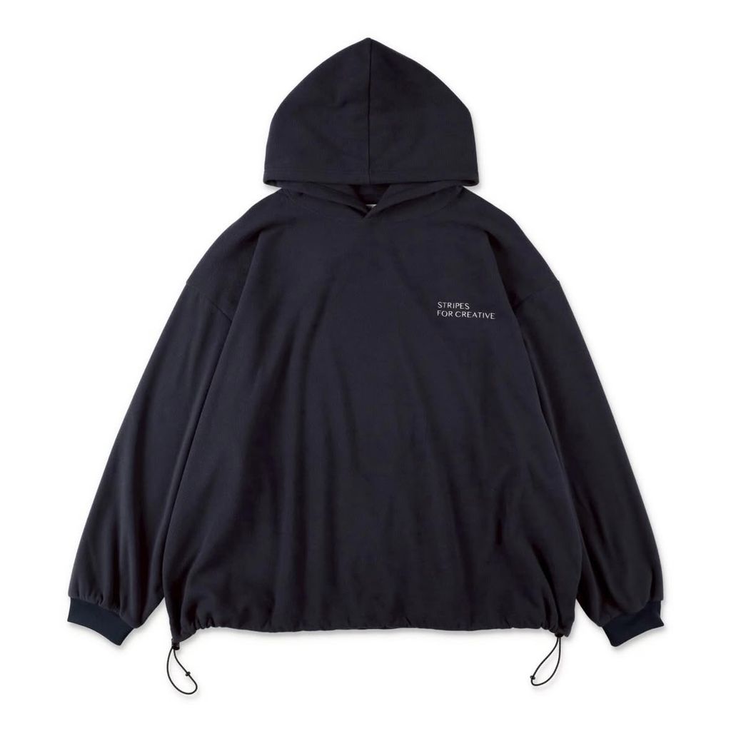 S.F.C FLEECE SUPER BIG HOODY LS TEE W/DRAWSTRINGS