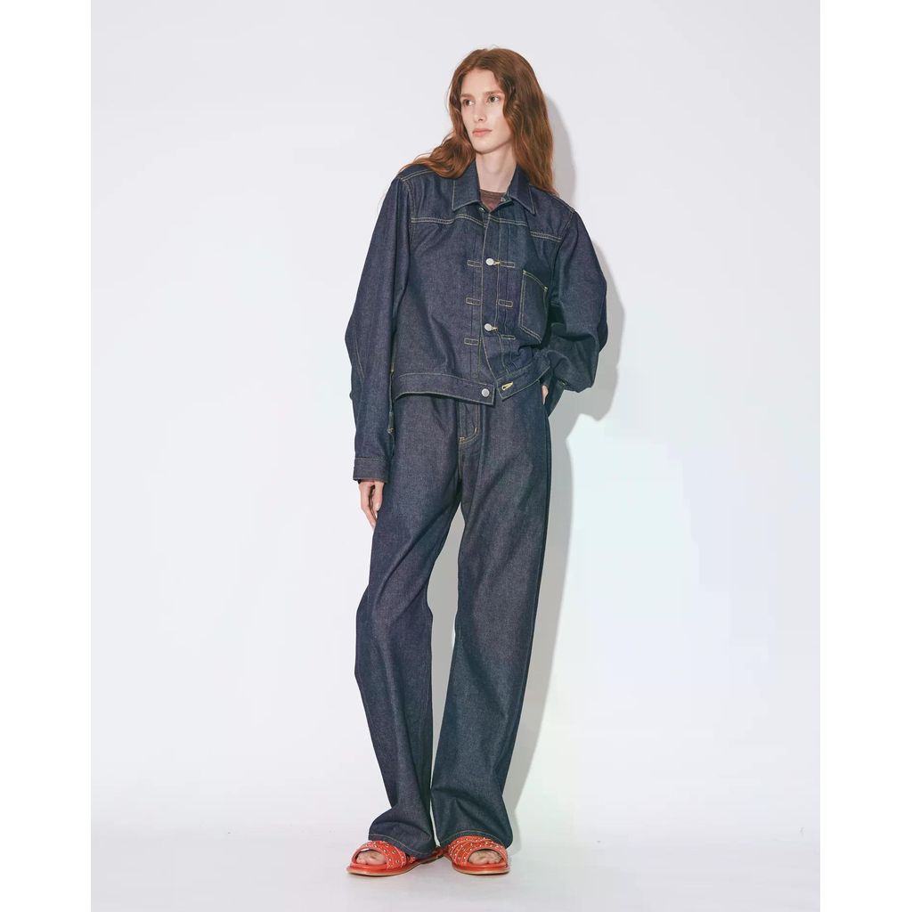 beautiful people left hand twill denim easy pants classic