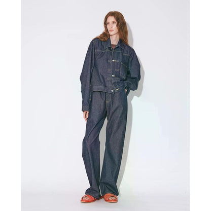 beautiful people left hand twill denim easy pants classic