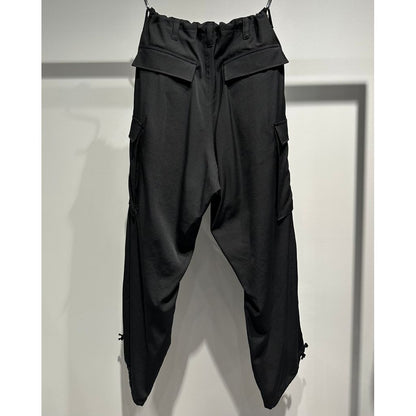 Y's for men WOOL GABARDINE CARGO PANTS