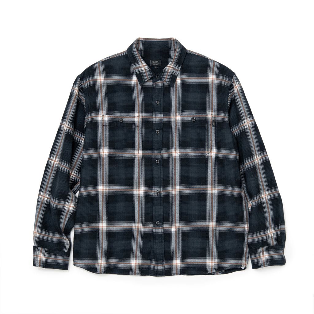 RATS COTTON RAYON CHECK SHIRT