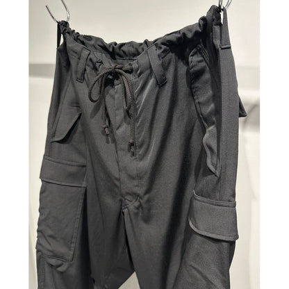 Y's for men WOOL GABARDINE CARGO PANTS